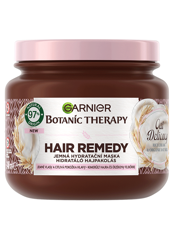 Botanic Therapy Hair Remedy Oat Delicacy hidratáló hajpakolás kimerült hajra és érzékeny fejbőrre